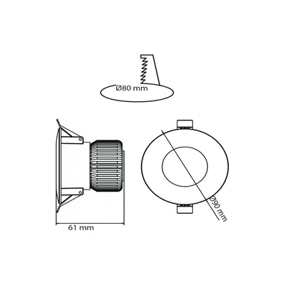 Horoz Spot Encastré Led Rond 6w 4200k 2