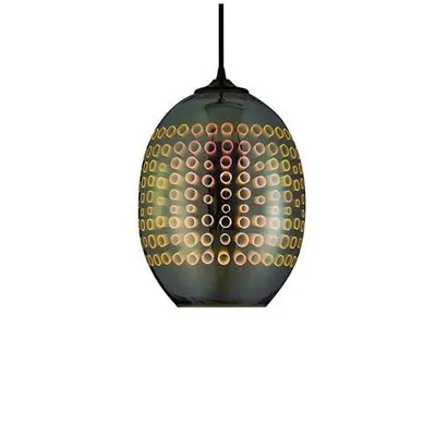 Horoz Radian 3d Glass Pendel Lamp Chrome E27 1 m 220 mm
