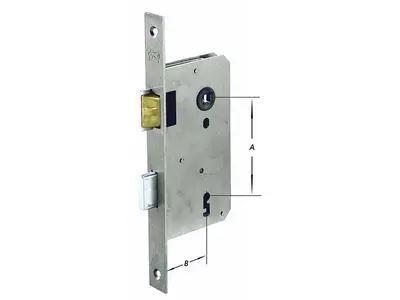 Mortise Lock, 1 Key, Right 85x55mm