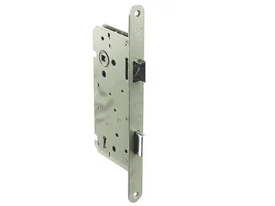 Mortise Lock, Reversible, Stainless Steel Look 50x110mm Round Plate