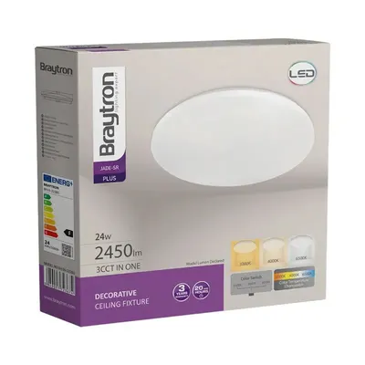 Plafonnier Jade Led 3 Couleurs 24w 6