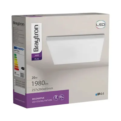 Plafonnier Carré Jade Led 20w 3000k 6