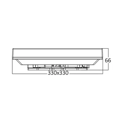 Jade Vierkant Plaffonier Led 30w 3000k 5