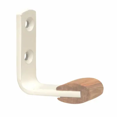 Patère, Noire, Plateau en Bois 50 mm