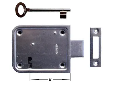 Cellar Lock Nemef 2 Keys 70 mm