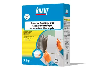 Knauf Colle pour Construction et Carrelage 5 kg Gris