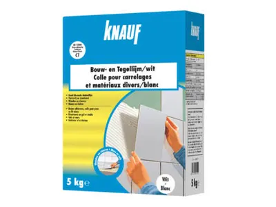 Knauf Colle pour Construction et Carrelage 5 kg Blanc