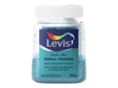 Levis Glitter voor Muurverf Blauw 50gr
