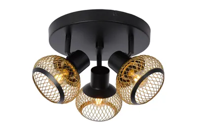 Lucide Lucas Ceiling Spot Matte Gold/brass/black 3×e14 40w 2