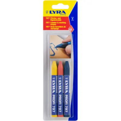 Lyra Craie de Marquage Blister 797 Jaune/rouge/noir