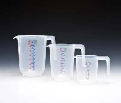 Maatkannen Transparant 3st 0.25+0.50+1l 2