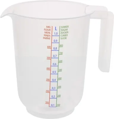 Maatkannen Transparant 3st 0.25+0.50+1l 5
