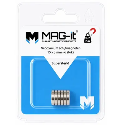 Magneten 15x3mm 6st