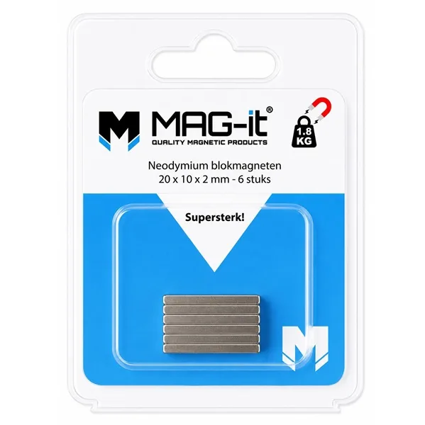 Magnets 20x10x5mm Rectangle 6pcs 1