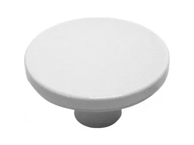 Furniture Knob, Plastic, White 40 mm