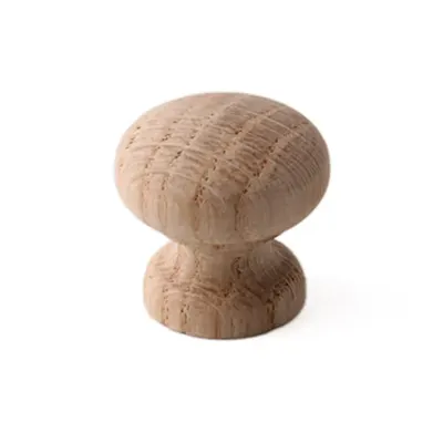 Furniture Knob, Round, Oak 27 mm