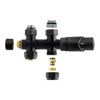 Center Connection Straight Black M30x16