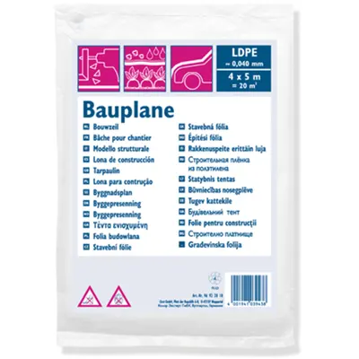 N.a Bâche Plastique Épaisseur 40µ 4x5m