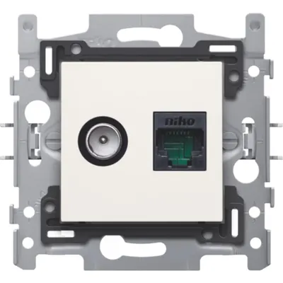 Niko Aansl. Coax + Utp Rj45