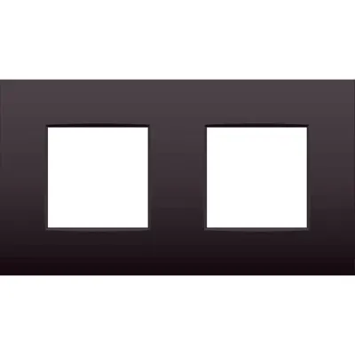 Niko Intense Matte Black Cover Plate Double Hor 5