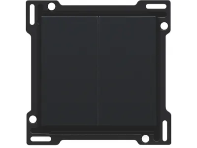 Niko Toets Schakelaar Dubbel Steel Black