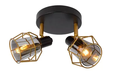 Lucide Nila - Ceiling Spotlight - 2xe14 - Black