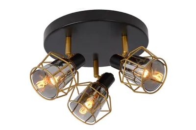 Lucide Nila - Ceiling Spotlight - Ø 36 cm - 3xe14 - Black