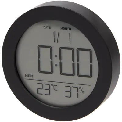 Not-Tec Binnen Thermometer met Klok Rond 1