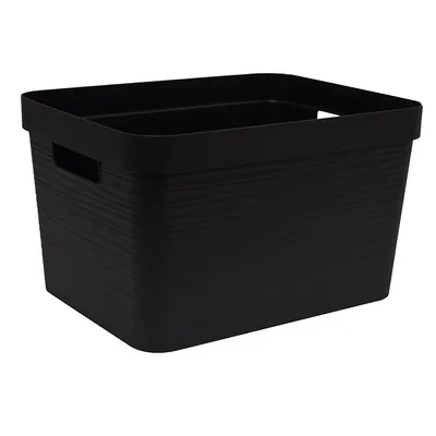 Storage Bin 18 l Deco Stone Black
