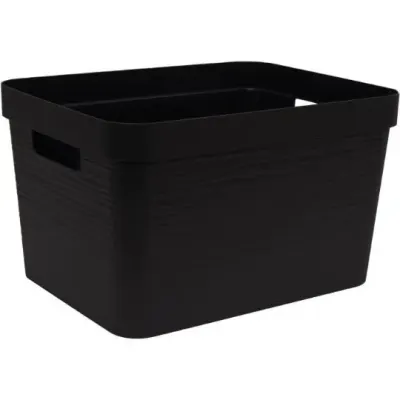 Opbergbak 30 l Deco Stone Zwart