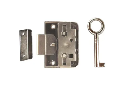 Overlay Furniture Lock Nickel. 15 mm