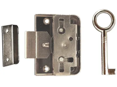 Overlay Furniture Lock Nickel Plated 30 mm