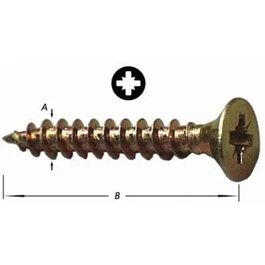 Panel Screws Flat Head Zinc-Plated 4.5x35 mm Box 200 Pcs