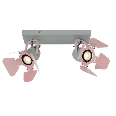 Picto Plafondspot Kinder-Roze-2xgu10-35w 1
