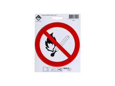 Picto Adhésif Autour du Feu Interdit
