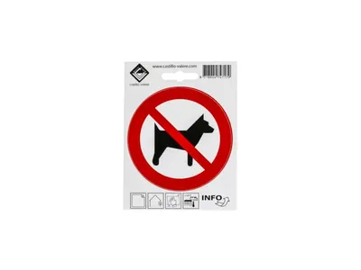 Icône 10 cm Chiens Interdits