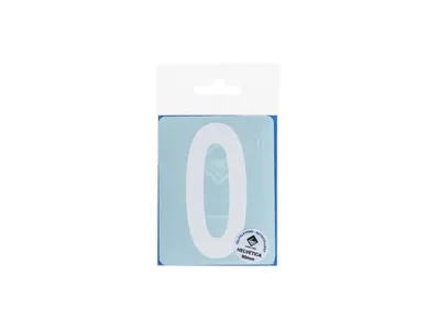 Pictogramme 128 Lettre Adhésive 0 90 mm Blanc Mat