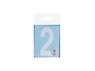 Pictogramme 130 Lettre Adhésive 2 90 mm Blanc Mat