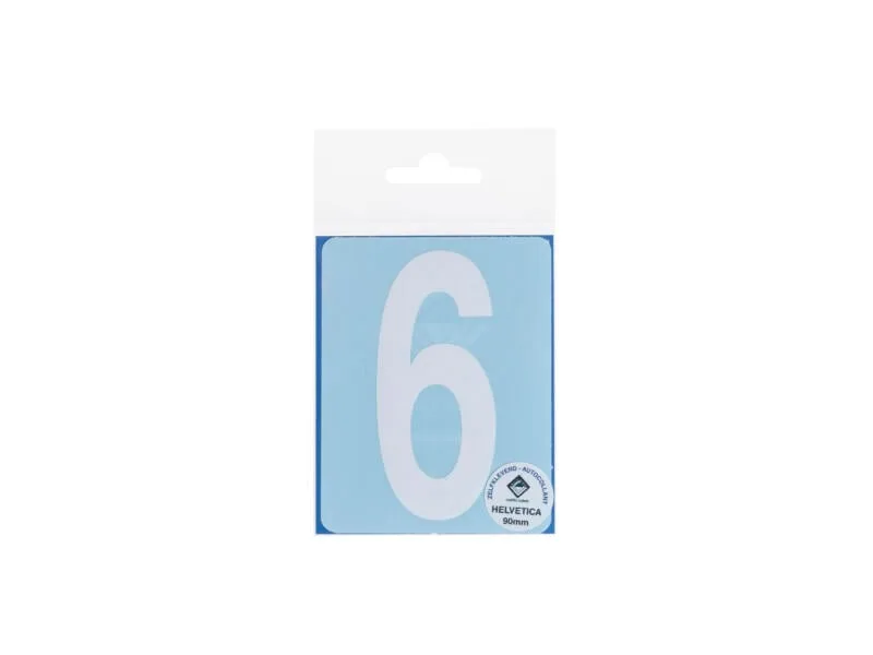 Pictogram 134 Plakletter 6 90 mm Wit Mat