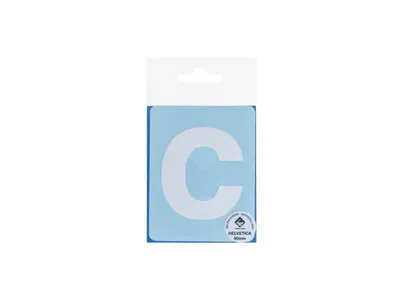 Pictogram 140 Plakletter C Klein 90 mm Wit Mat