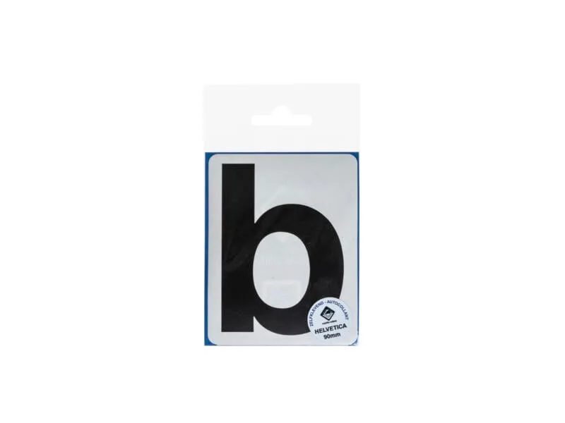 Pictogram 152 Plakletter B Klein 90 mm Zwart Mat