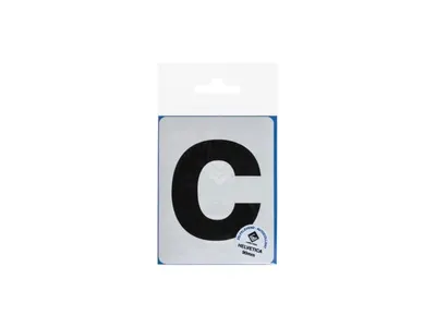 Pictogram 153 Plakletter C Klein 90 mm Zwart Mat