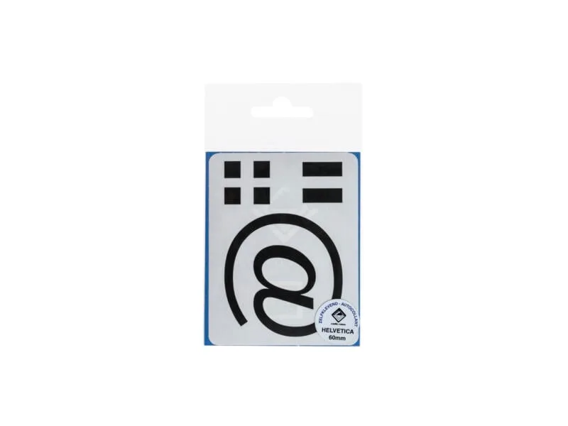 Pictogram 180 Plakteken @ Helvetica 60 mm Zwart