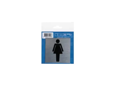 Pictogramme 26 Zk Dames 8,5x8,5cm Alu Look