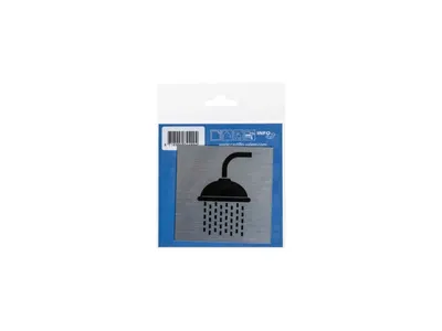 Pictogramme 37 Zk Douche 8,5x8,5cm Alu Look