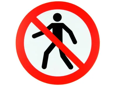Pictogramme 40 Interdit aux Piétons 18 cm