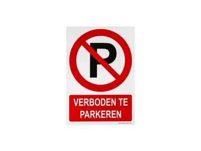 Pictogramme 45 Pas de Stationnement 33x23cm Autocollant