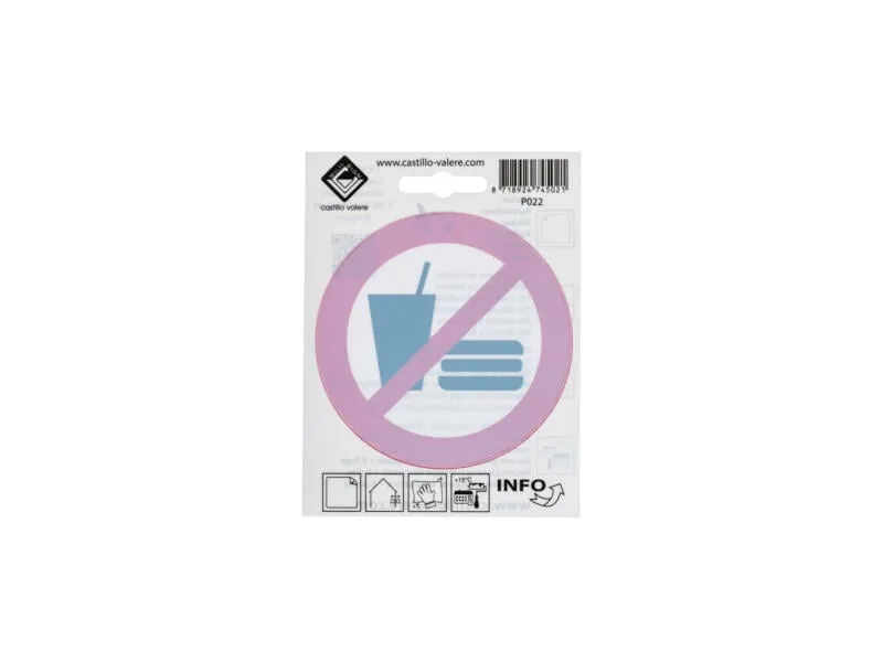 Pictogram 67 Zelfkl Consumptie Verboden 10x10cm Achter Glas