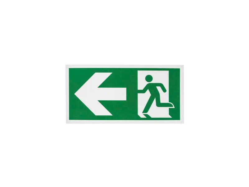 Pictogram Bord Nooduitgang Links 15x30cm