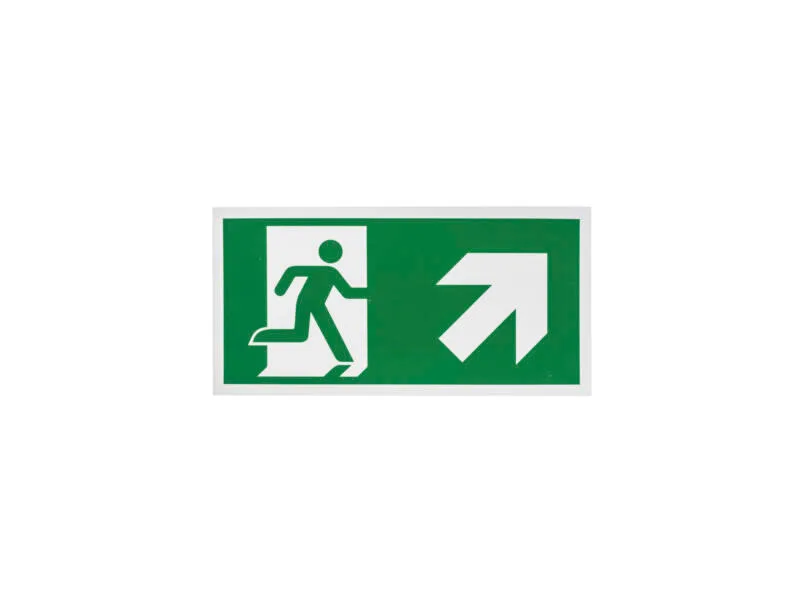 Pictogram Bord Nooduitgang Rechts Boven 15x30cm
